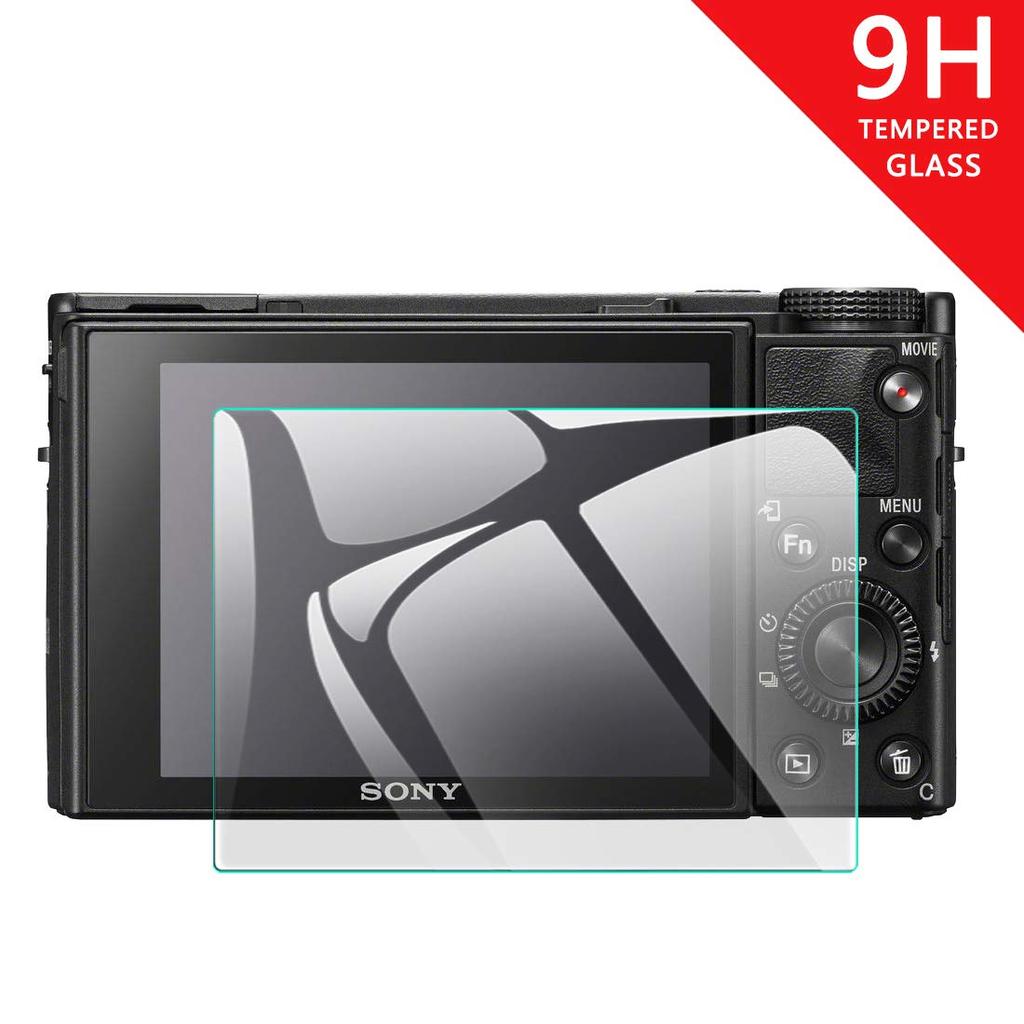 EternalStars 3 Pieces LCD Protective Film Camera Screen Protector Glass 9H Hardness Full Coverage Protection Compatible Camera Models Are SONY