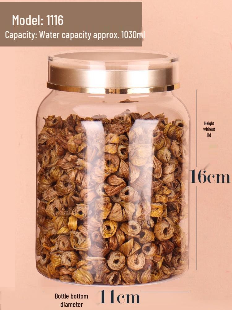 Food-Grade PET Plastic Sealed Jar for Supplement Powders - Moisture-Proof Storage Bottle