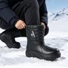 Botas de Neve de Inverno Impermeáveis Leves EVA Forradas com Algodão Quentes Antiderrapantes para Exterior Clima Frio para Homens e Mulheres