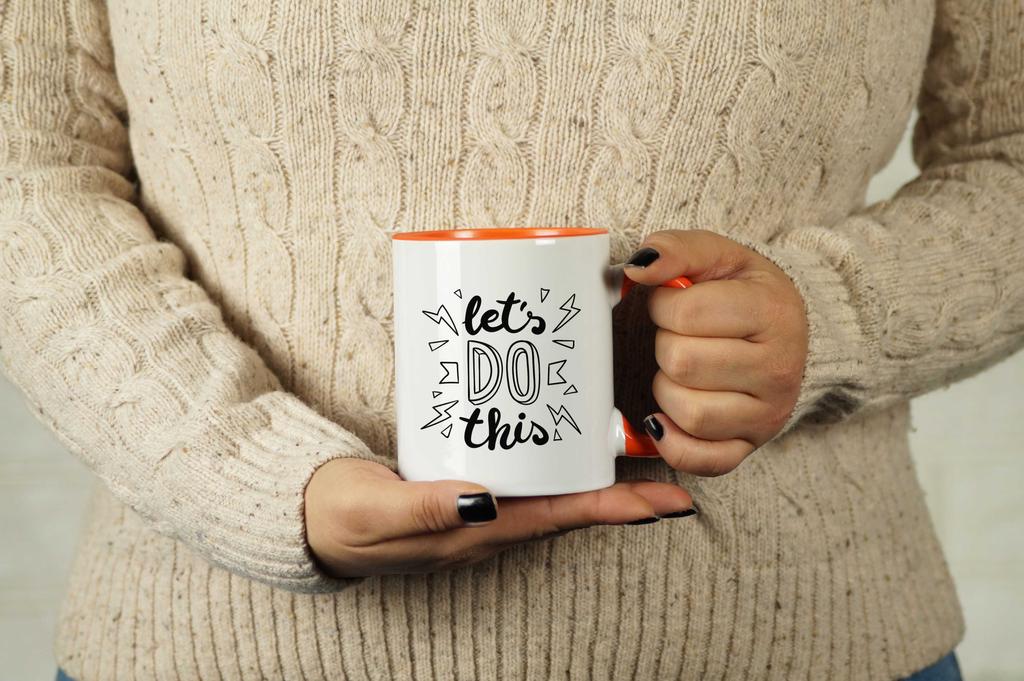 Inkdotpot Let's Do This 11Oz Ceramic Coffee Mug Inspirational Quotes Gift For Employee Boss Coworkers