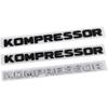 3D ABS Chrom Schwarz Logo Kompressor Buchstaben Auto Kofferraum RTHX6 Emblem Für C E SLK 230 200 C230 C180 C200 Kompressor Aufkleber Zubehör