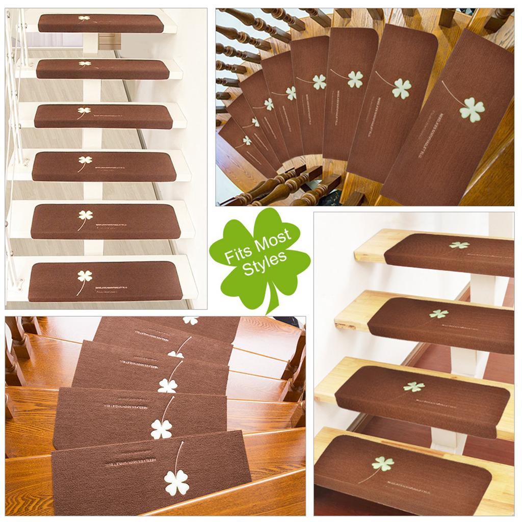 Luminous Carpet Stair Treads Mats Glue free Self Adhesive PVC NOn Slip Floor Staircase Carpets