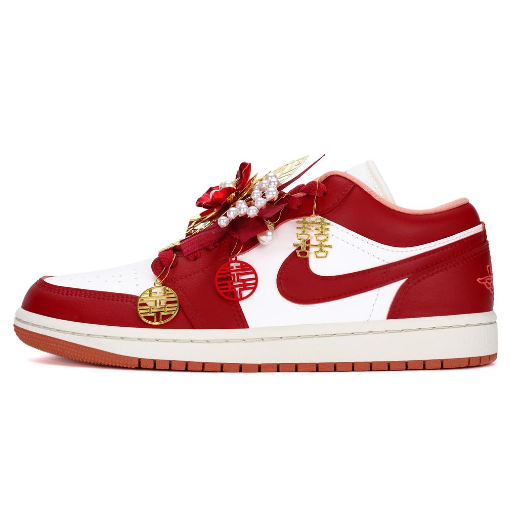 Jordan Air Jordan 1 Lightweight Low top Vintage Basketball Shoes Unisex Red DC0774-202(Team943-SBOX)