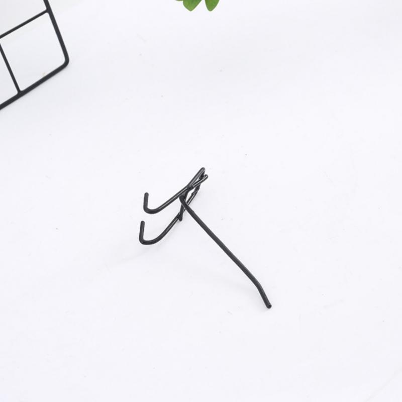 1Pcs 3.2mm Thickness Supermarket Iron Wire Mesh Hanging Hooks 5/10/15/20cm Screen Hooks Iron Grid Hooks For Screen Grid