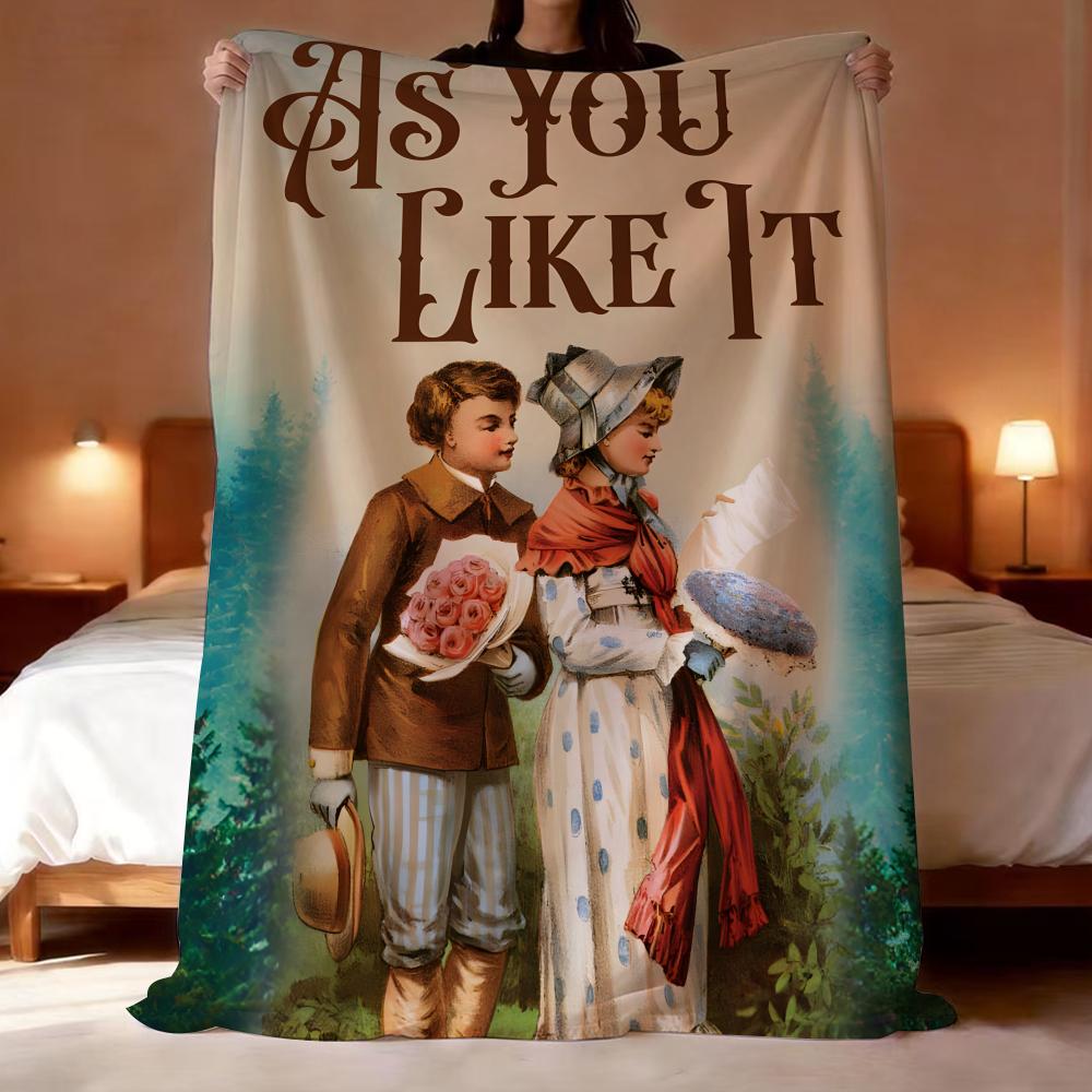 As You Like It Throw Lightweight 240G Flannel Blanket Soft Skin-Friendly For Summer Cooling