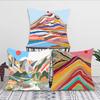 Mountain Landscape Abstract Mountain Art Pillow Case Square Pillow Bedroom Sofa Leisure Comfort Car Living Room Home Decoration
