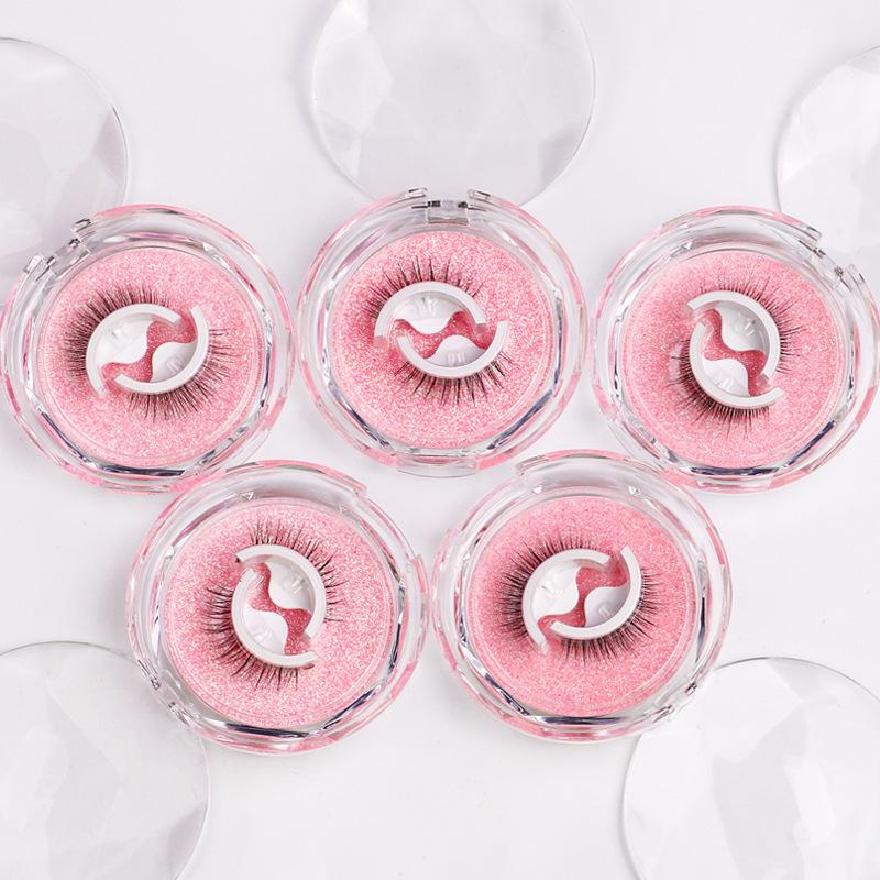 

Weishang Japanese-Style Self-Adhesive Natural False Eyelashes - One Pair, No Glue Needed Standard