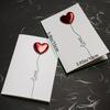 1pc 3D Leather Heart Card Greetings Cards Festival Party Invitation Card and Greeting Card for Wedding Anniversary All Occasions