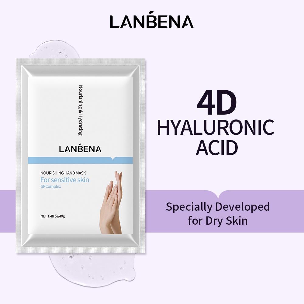 

LANBENA Питательный пилинг Маска для рук Отбеливание Увлажняющий Анти-сушка Удалить грубые руки 3шт