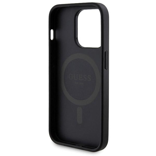 Zestaw Guess Gubpm5P14L4Gemgk Iphone14 Pro 6.1 Hardcase + Powerbank 5000Mah Magsafe Czarny/Black 4G Metal Logo