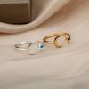 Octagram Ring Female Tide Simple Light Luxury Niche Index Finger Ring Moon Star Ring Opening Ring Niche