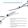 Pet Grooming Scissors with Round Head Safe and Precise Professional-Stainless Steel Dog Hair Shears for Effortless Trimming
