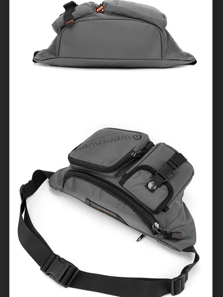 Waterproof Portable Men's Waist Bag Outdoor Sports Multi-functional Chest Bag Travel Shoulder Bag Crossbody Sling Bags