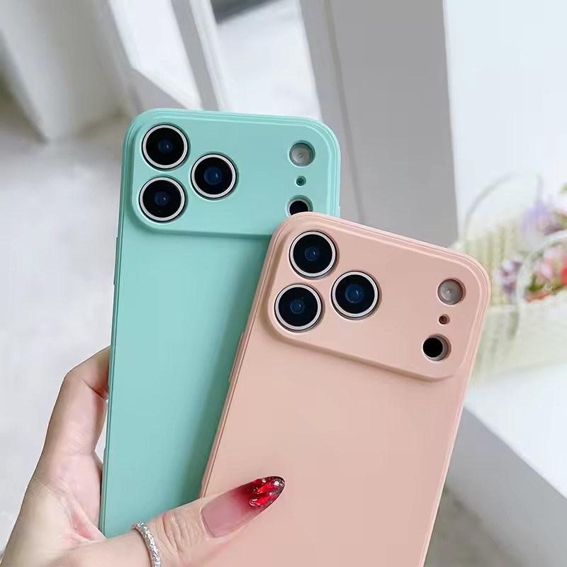Čtvercový Čtvercový Tekutý Silikonový Kryt na Telefon pro iPhone 17 Air 16 15 14 11 Pro Max Plus 12 13 mini XR Xs 7/8 SE 16E trataLuxusní Ochranný Kryt Kamery