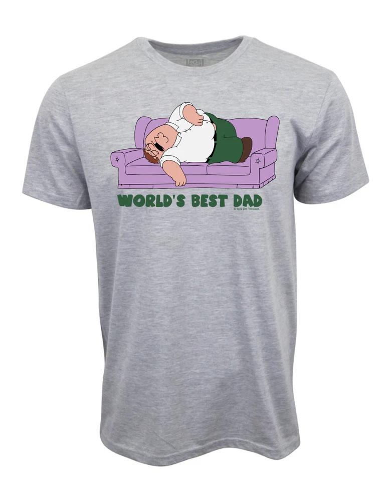 Family Guy Peter Worlds Best Dad Adult Short Sleeves T Shirt Gray S