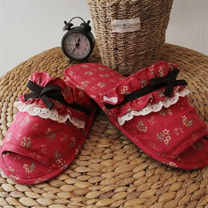 Flower Ribbon Living Room Slippers - 3 Colors green 5200₽