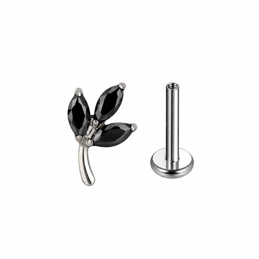 Internally Threaded Labret Stud ASTM F136 Titanium Lip Stud Durable Piercing Jewelry  Piercing