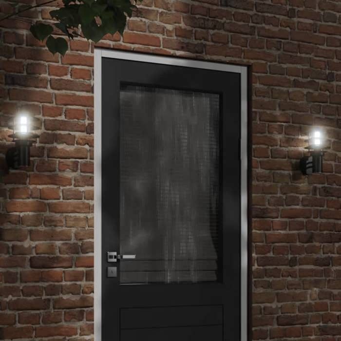 VidaXL Applique murale d'extérieur noir acier inoxydable, éclairage mural d'extérieur, lampe murale de jardin, applique 4006232