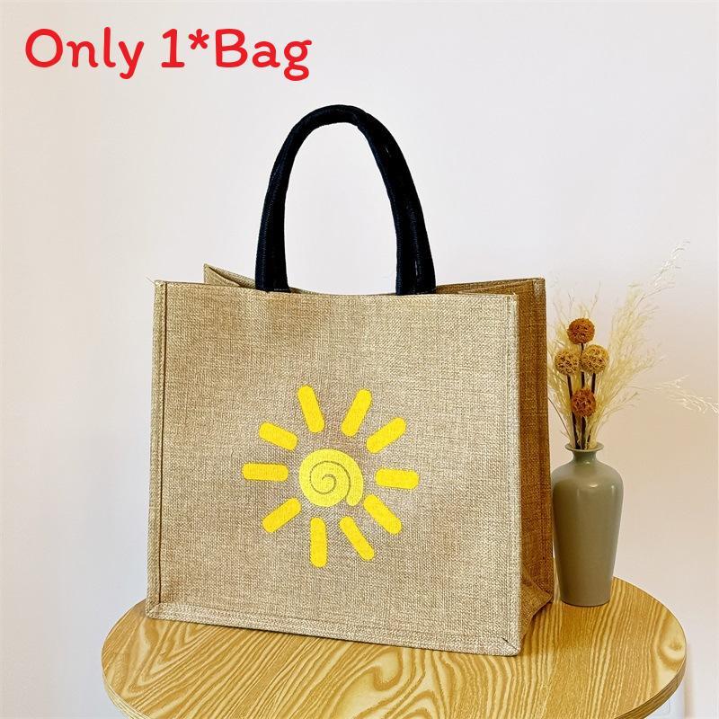 Snoopy Mickey Pattern Tote Bag With Cotton Linen Material For Daily Use And Trendy Casual Style
