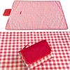 Picnic Blanket Waterproof DualLayer Large 78x78 Inch Foldable Oxford Cloth Mat with Carry Handle for Beach Camping Park Red