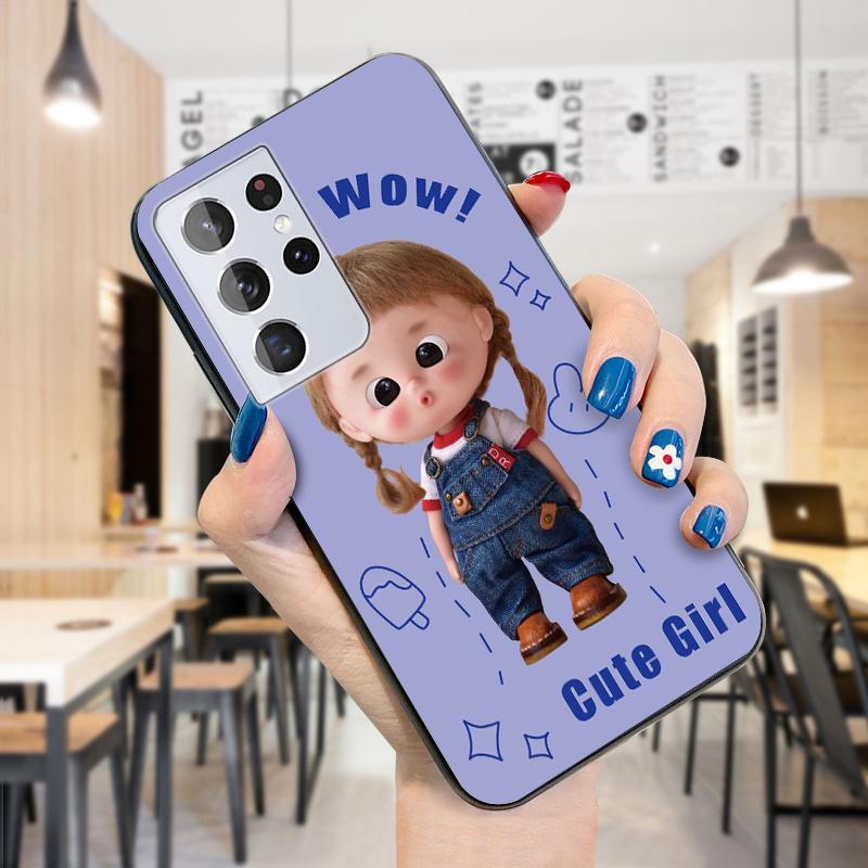 Desen animat drăguț fetiță obraznic carcasă