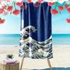 Große Welle vor Kanagawa Kunst Design Strandtuch schnelltrocknend für Reise Outdoor-Sport Joggen Strand und Schwimmen