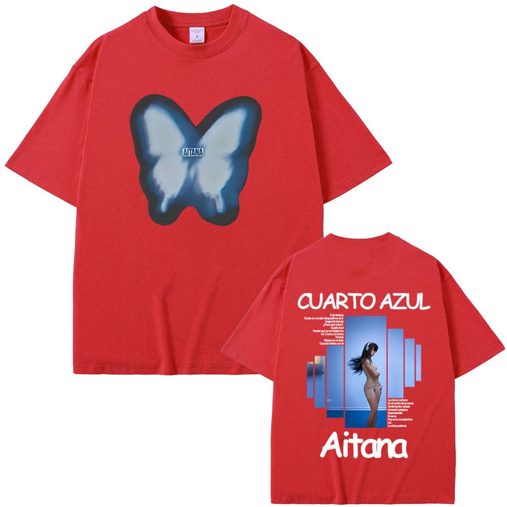 

Hot Sale Singer Aitana Cuarto Azul Album Graphic Tshirt Men Women Fashion Pop Music T Shirts Cotton Casual Oversized Tshirts S