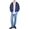 Uniqlo X JW Anderson Collaboration SS25 Embroidered Logo Zippered Loose Fit Hoodie Unisex Hoodies Blue 476229-67