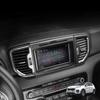 Carbon Fiber Air Conditioner Middle Vent Cover Trim Car Interior Decor Accessories For Kia Sportage 2015- LHD