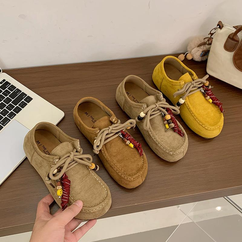 Sheepskin version Baotou platform sandals hollow Mary Jane shoes new summer mesh hole woven pig cage shoes