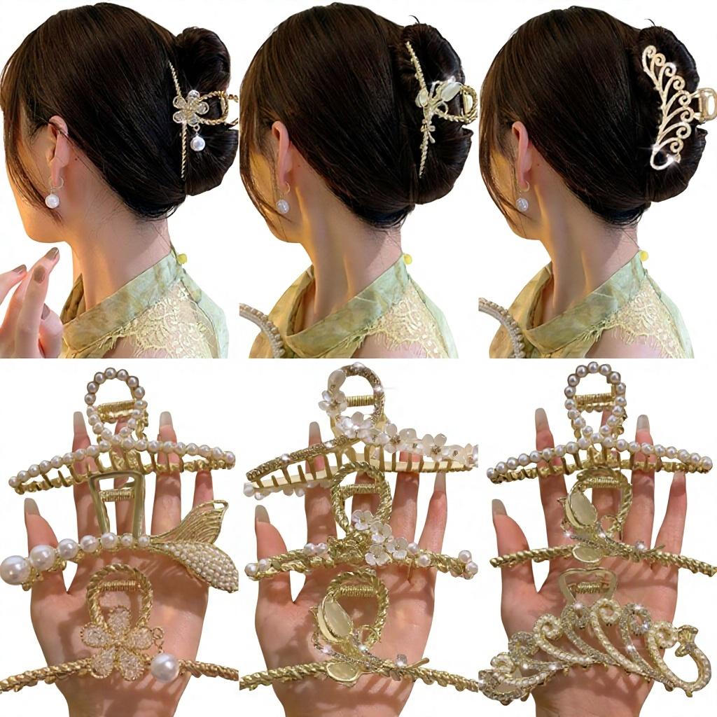 Alloy Womens Back-of-Head Grabber Large High-End Hair Claw Clip Summer 2026 Shark Clip Headpiece Japan and Korean Style