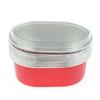 (PLUM)10pcs Aluminum Foil Baking Cup Heat Resistant Cake Cups Mold with Lid Cupcake.