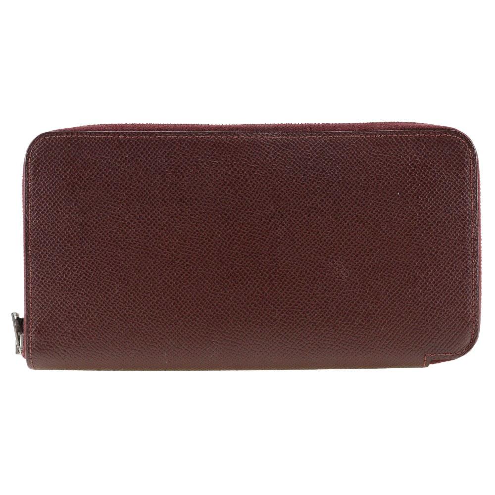 

HERMES Azap Long Silk Inn Purse Rouge ash Bordeaux Epsom Women Used