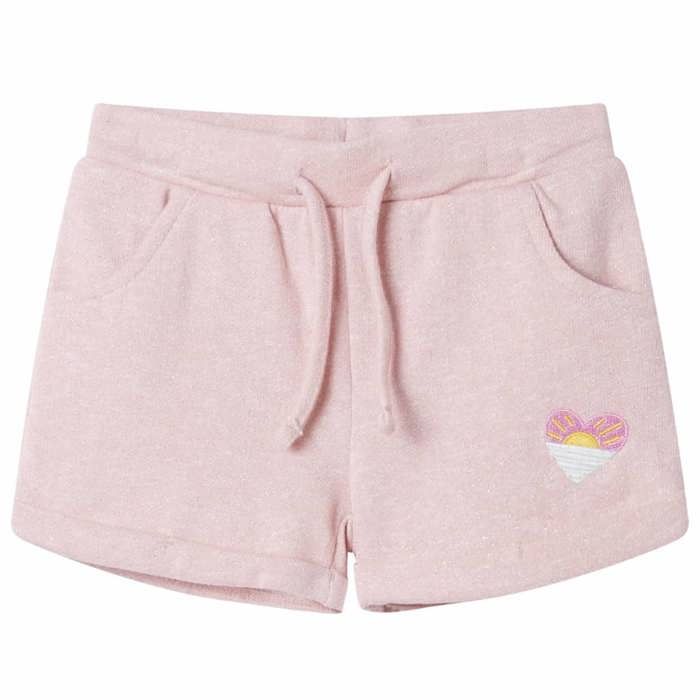 Short pour enfants avec cordon de serrage rose clair mélangé 92/104/116/128/140