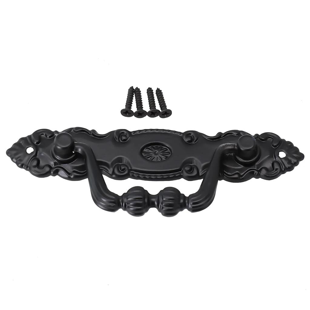 Retro European Door Handles Zinc Alloy Cabinet Handle Antique Furniture Wardrobe Drawer Knobs Cupboard Furniture Hardware