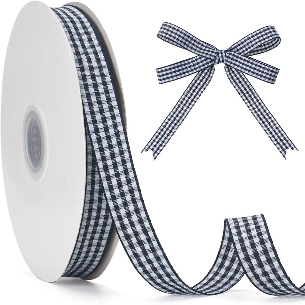 2CM Plaid Ribbon 50 Yard Korean Ribbons Creative Roll of Satin Ribbon Party Decoration