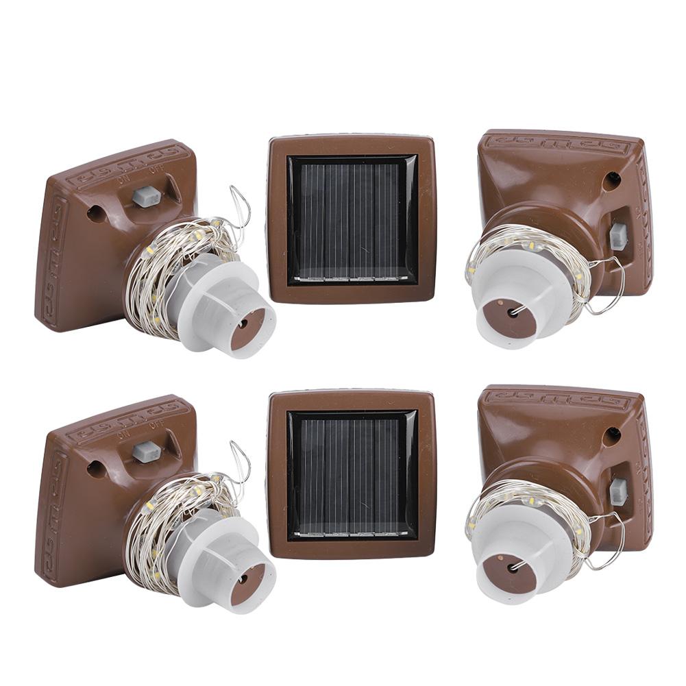 6PCS 20LED Solar String Lights Waterproof Wine Bottle Cork Lamp for Wedding Party Decoration