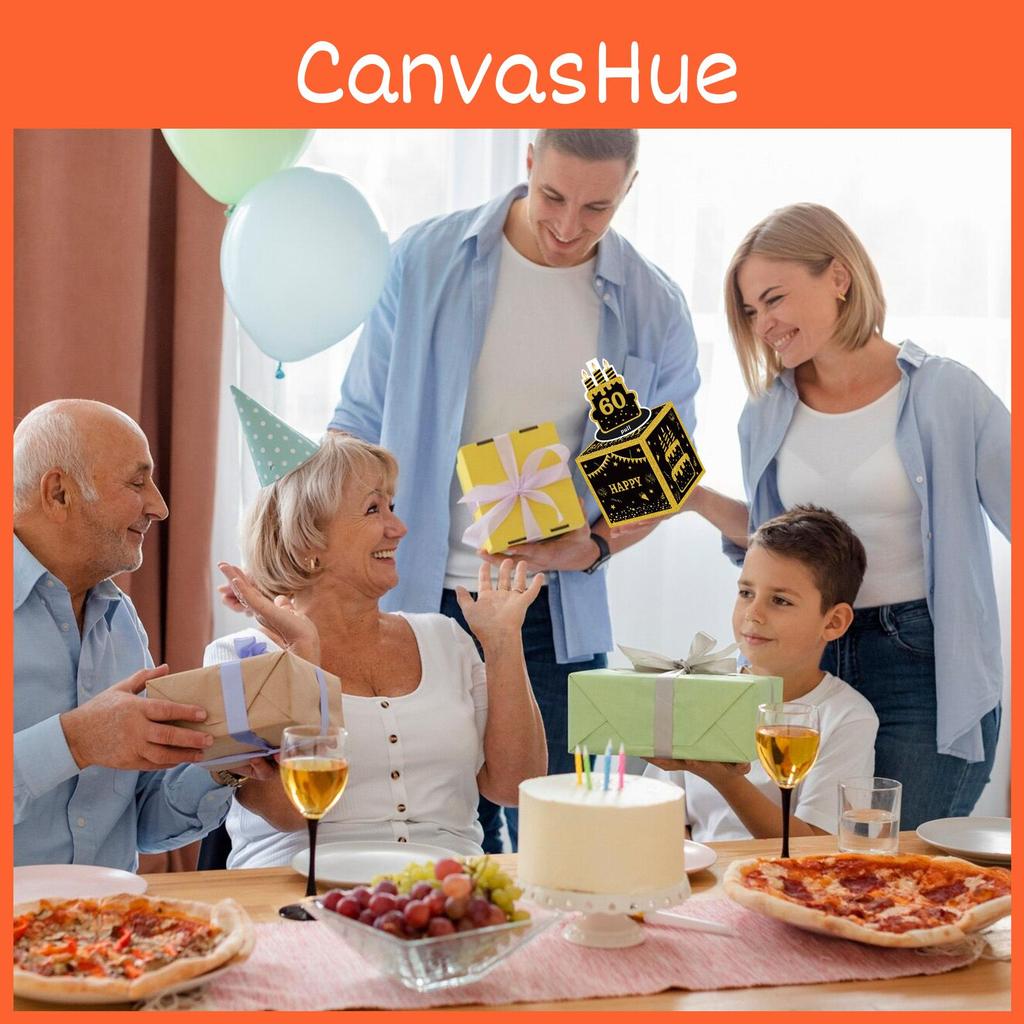 Black Gold Birthday Money Box For Party Decor And Gift Giving