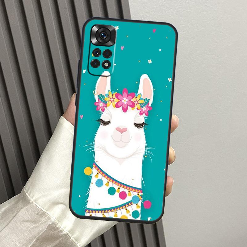 

Милый чехол-лама для Xiaomi Redmi Note 13 14 Pro 12 11 10 15 Pro Plus Redmi 14C 13C 15C 10C 12C 15 Funda Redmi 10C