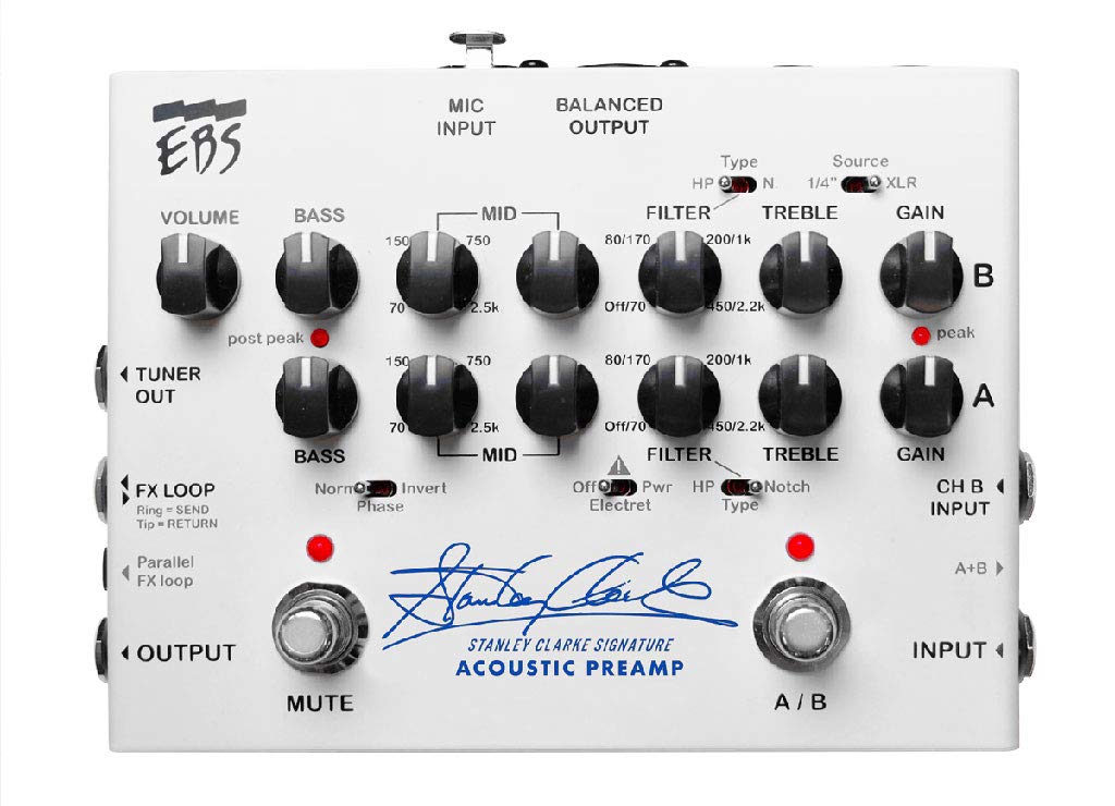 

EBS Stanley Clarke Signature Acoustic Preamp Tanley Clarke Signature Acoustic Preamp White
