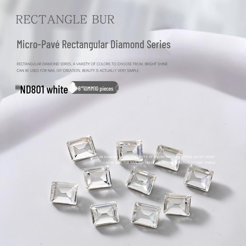 

Набор страз «Лунный свет» для дизайна ногтей: Прямоугольный, Четырехугольный, Кубический, Заостренный, 10 шт.