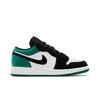 Air Jordan 1 Low Grade School 'Mystic Green' (Unisex) White / Black / Mystic Green Kids' Basketball Shoes 553560 113