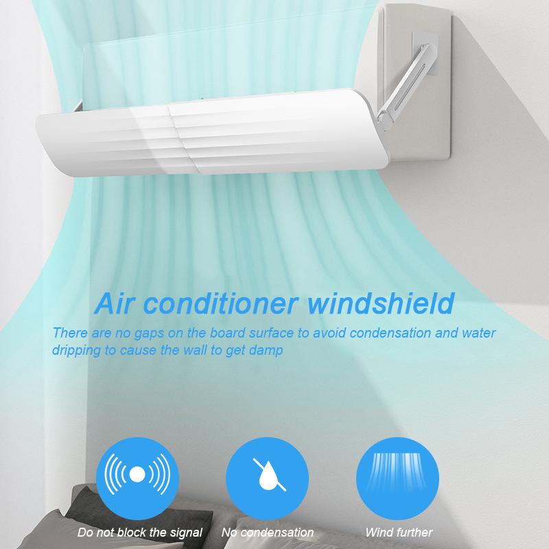 Adjustable Air Conditioner Deflector Telescopic Windshield Confinement Air Deflector For Home