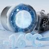 New Ice Cooling Handheld Fan 100 Speeds Turbo Portable USB Desk Fan Foldable/Hangable for Outdoor Fast Chill Ice Compress