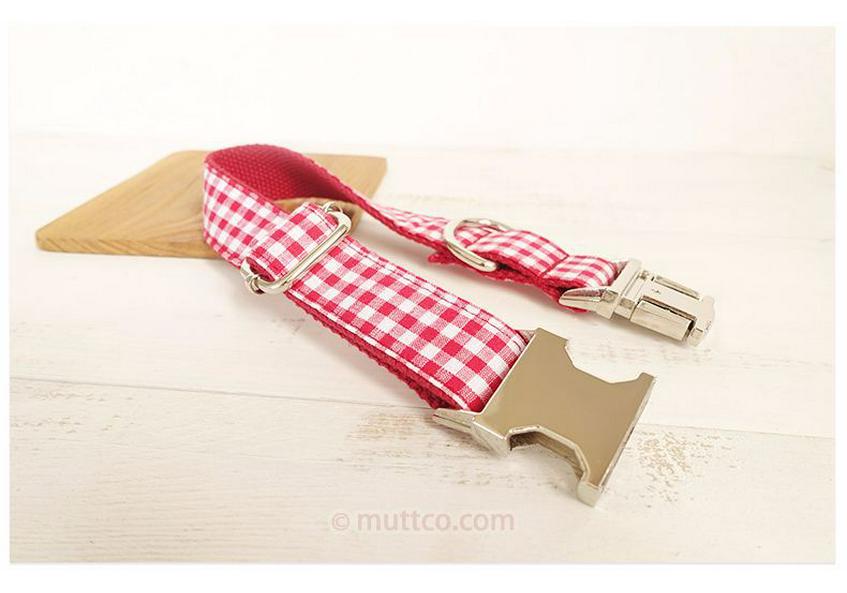 Plaid Bow Tie Dog Collar & Leash Set (UDC-047) by MUTTCO