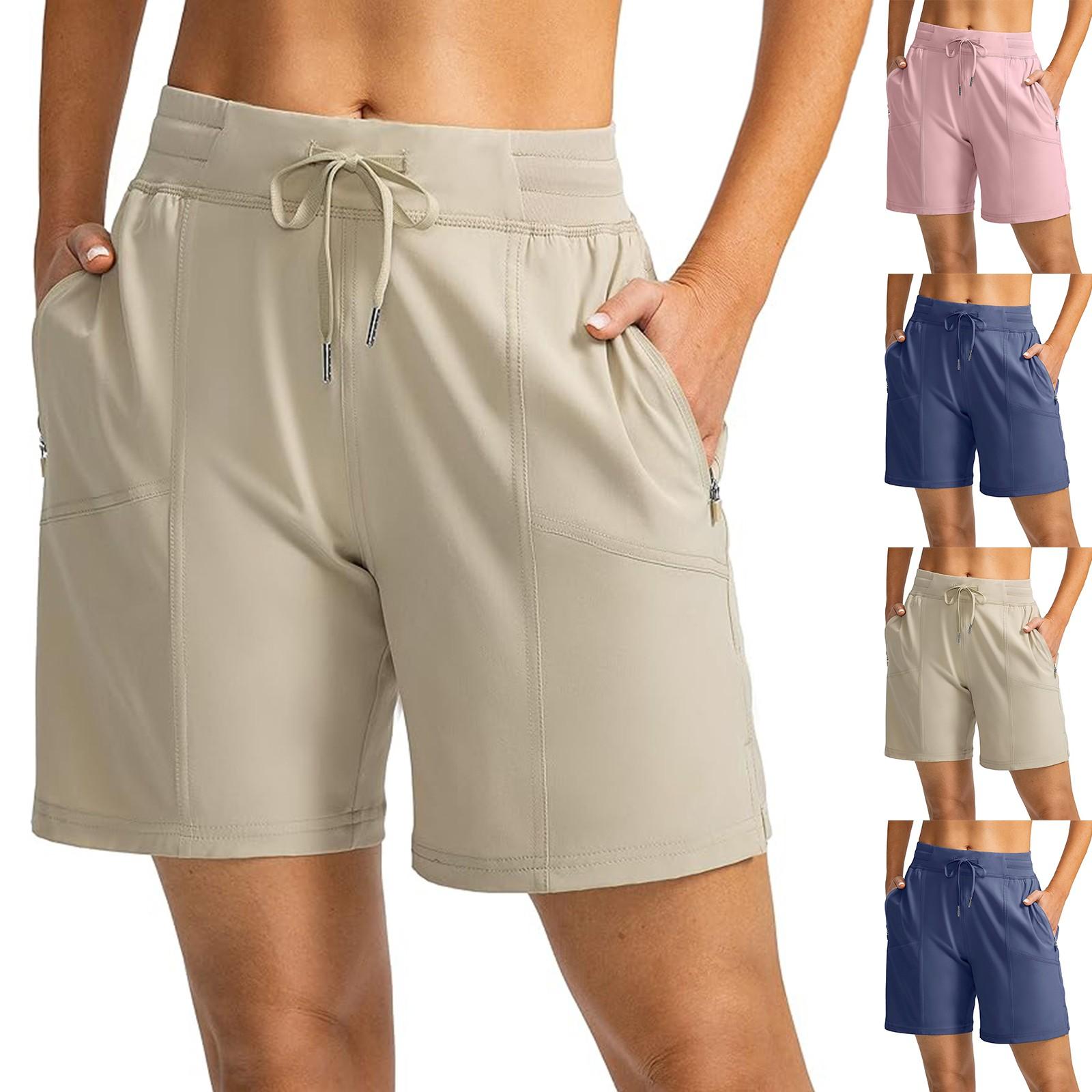 

Женские однотонные повседневные брюки с высокой талией, спортивные брюки, шорты