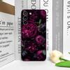 Stylish Black Rose Deep Purple Flower Phone Case for OPPO Reno 13 12 F 11 10 Pro Plus Find X5 X3 Lite X7 PRO Frosted Soft Cover