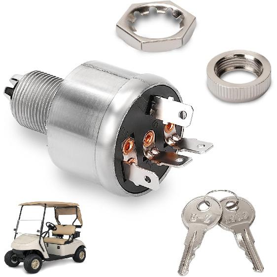 Замок зажигания Panglong EZGO TXT, Ключ EZGO TXT с переключателем, Подходит для EZGO TXT, Medalist, Workhorse, ST, Shuttle и Marathon 1981 года выпуска и новее; Заменить