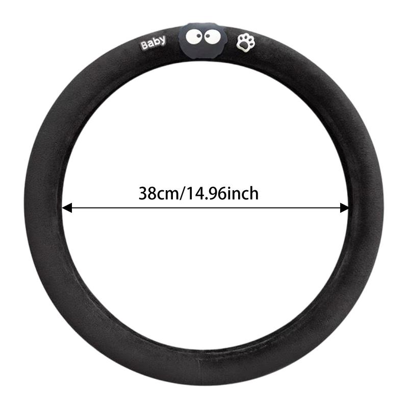 For Steering Wheel Cover Car Steering Wheel Cover Briquettes Car Wheel Protector Anti-Slip Car Wheel Protector Breathable Plush