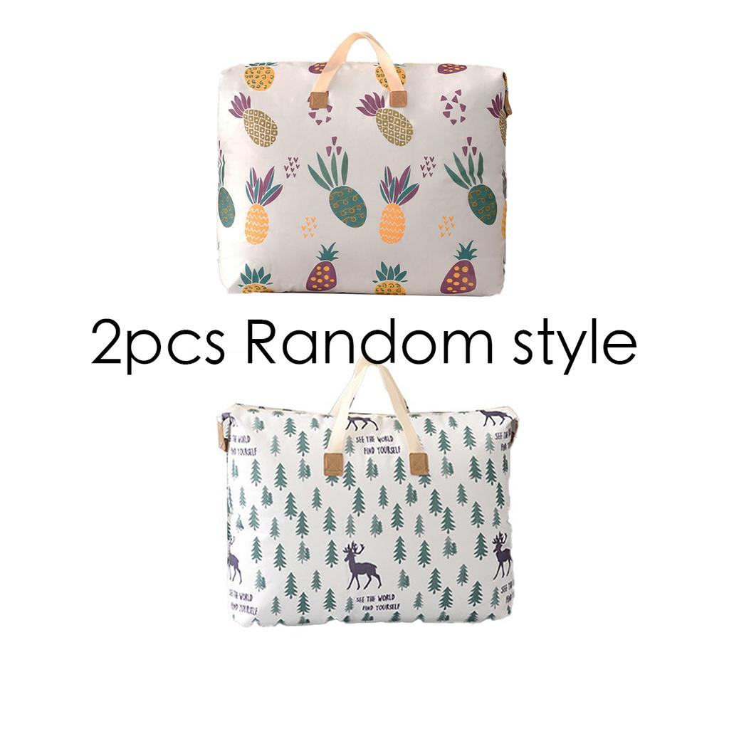 1 Stück Druck Reißverschluss Steppdecke Aufbewahrungstasche Reißverschluss Große Kapazität Packtasche Doppelgriff Feuchtigkeitsdicht Kleidung Steppdecke Aufbewahrungstasche